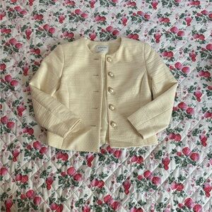 Aritzia Cream Textured Jacket